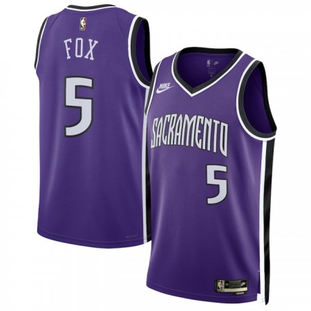 Maillot Homme Sacramento Kings Deaaron Fox 2024-25 Nike Classic Edition Violet Swingman